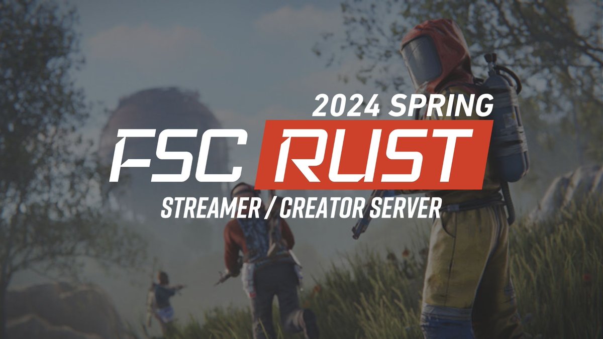 FSCRUST's tweet photo. 【FSC RUST - 2024 Spring 開演！】
FSC RUSTがこの度復活します！
初心者さんも大歓迎！

開催期間
04/29(月) 21：00頃 〜 05/06(月) 23：59頃まで

応募方法（条件も確認ください）
① @FSCRUST と @Forlux723 をフォロー
② このポストをいいね＋リポスト
③フォーム送信
https://t.co/Bb2F2M4YiC https://t.co/Ezvb3MloiP