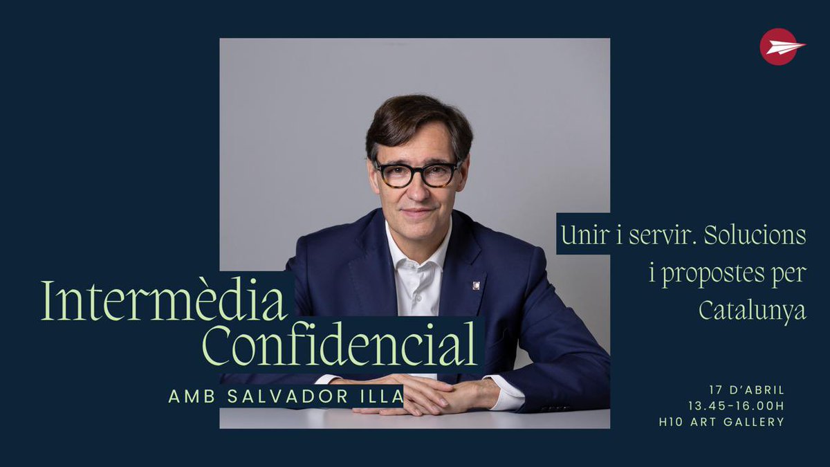 🚀 Avui celebrem l’Intermèdia Confidencial amb Salvador Illa, candidat dels @socialistes_cat a la presidència de la Generalitat de Catalunya.