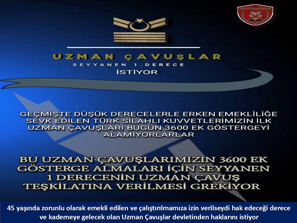 #UzmanÇavuş #BirDereceHak @RTErdogan @tcsavunma @hulusiakarmedya @Akparti @nacibostanci @akbasogluemin @AliYerlikaya @UlviYonter @dbdevletbahceli @mustafaelitas @UlviYonter @erkanakcay45 @dijital @alitilkici38