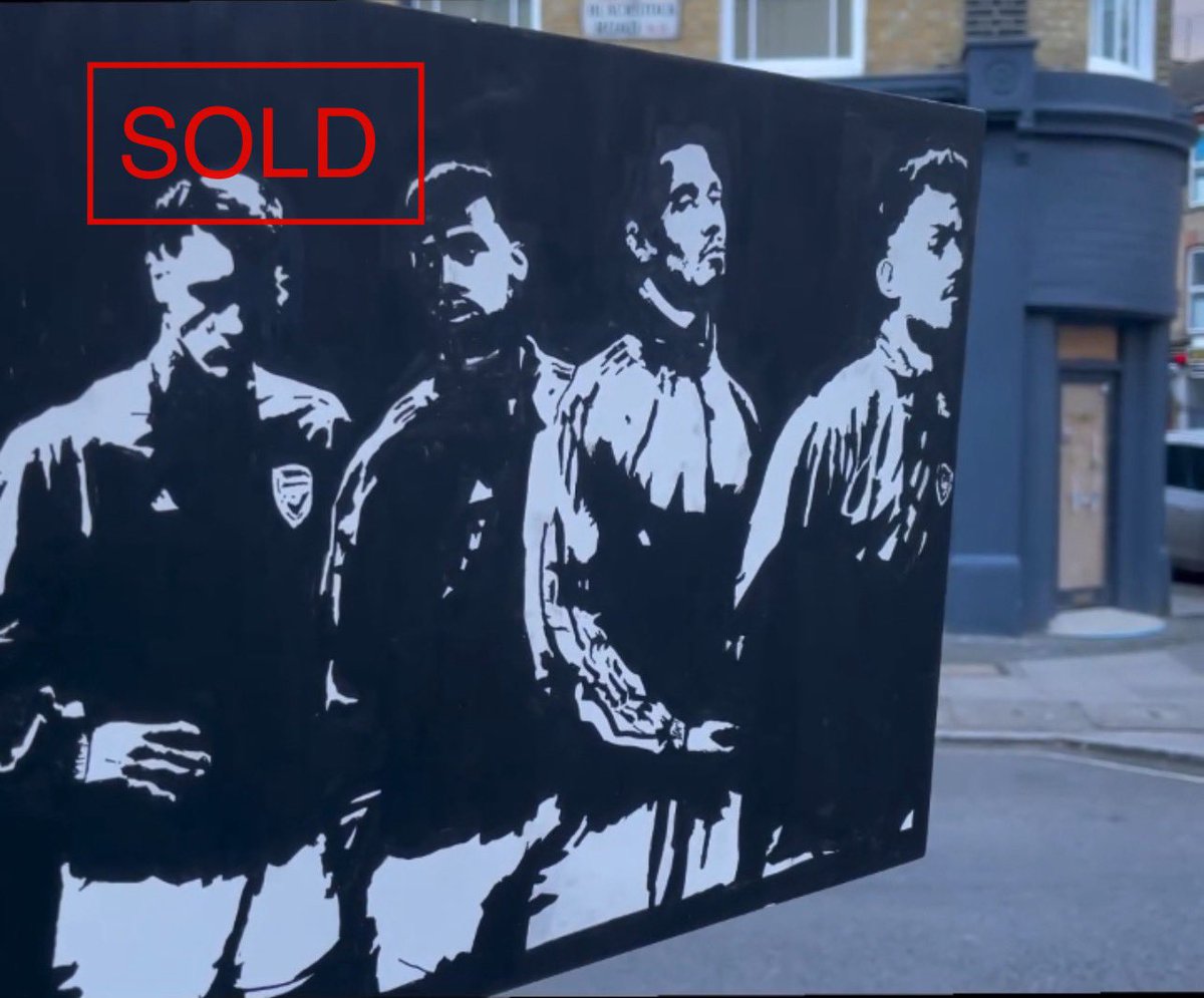 These boys are heading to Washington DC. Watch this space for more new drops - or contact home here or by DM - or over on Insta - if you have any cost in request ideas… #Arsenal #StreetArt Now let’s hope the lads do the business tonight! COYG.