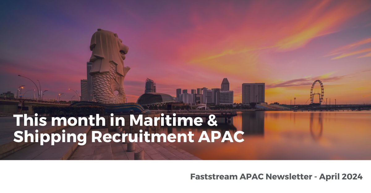 Explore the latest trends in Maritime Recruitment with the latest edition of our APAC LinkedIn newsletter: linkedin.com/pulse/month-ma…

#LinkedInNewsletter #Faststream25 #FaststreamGroup25 #shipping #APAC #Maritime