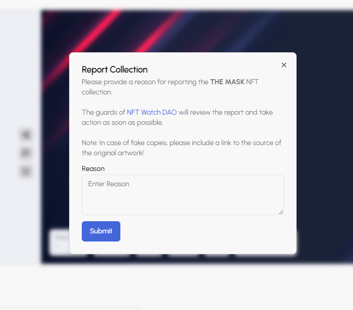 soon_market's tweet photo. Did you know that we provide community driven scam reporting in collaboration with @NFTWatchDAO?🤝

🚫Report easily via @Soon_Market.

🔎Full transparency with activity log for blacklisted #NFT collections.

🛑Buying / Selling deactivated for blacklisted collections. https://t.co/V3ZQFvAIYa