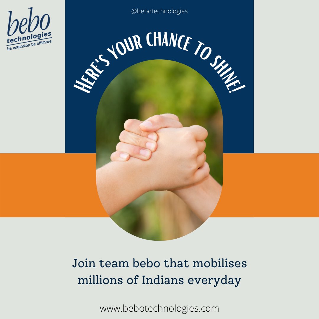 Don't miss the opportunity that comes your way. Join the team of professional engineers at bebo and pave your path to success.

Join Us: tinyurl.com/5bra3h3z

#beboTechnologies #Teambebo #ChanceToShine #SoftwareEngineer #JoinUs #JobOpportunity