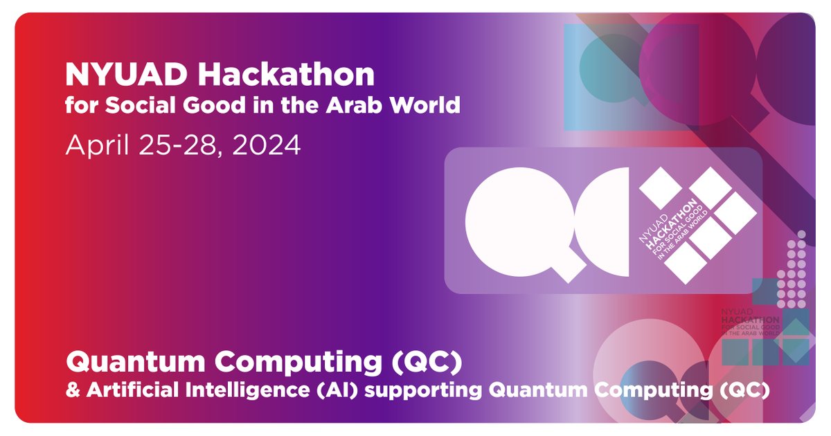 The 12th annual NYUAD International Hackathon for Social Good is back! From April 25 to April 28, 2024, students converge at #NYUAbuDhabi to harness the powers of Quantum Computing and AI. Thank you to our sponsors and partners for making this event possible! #NYUADHackathon