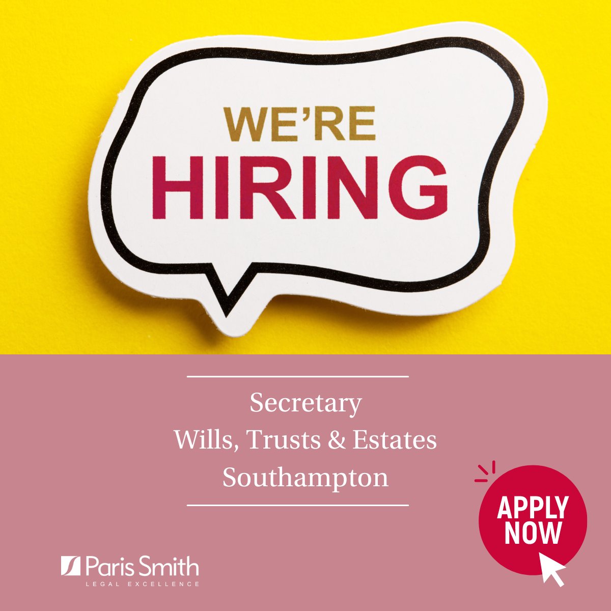 We are looking for a talented secretary for our Wills team. The ideal candidate will be an excellent communicator, highly organised, and have great IT skills. 

Apply now: parissmith.co.uk/career/secreta…  

#hiring #southamptonjobs