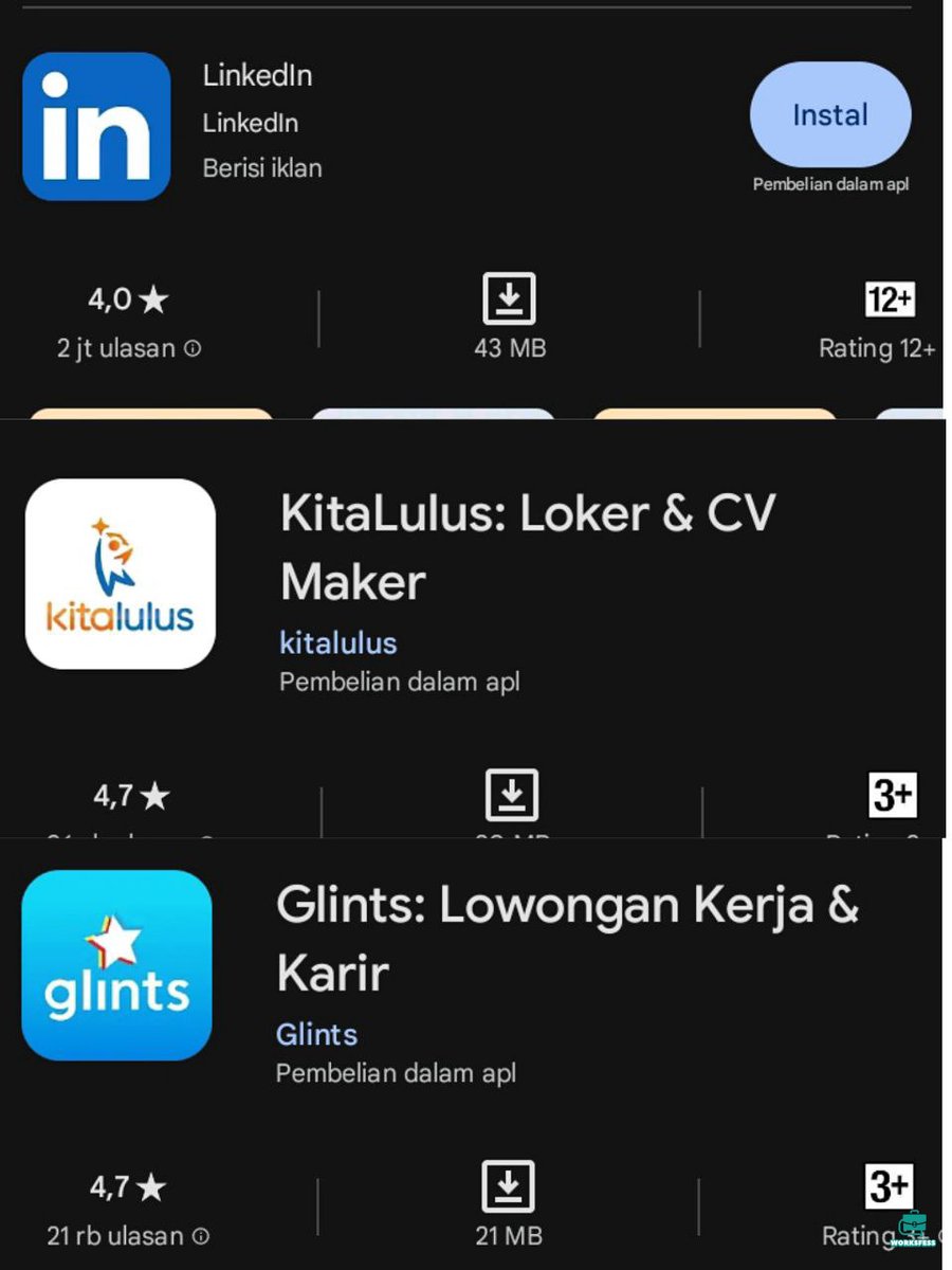 worksfess's tweet photo. work! prefer mana untuk kalian nyari kerja? https://t.co/ZXAz9Dkala