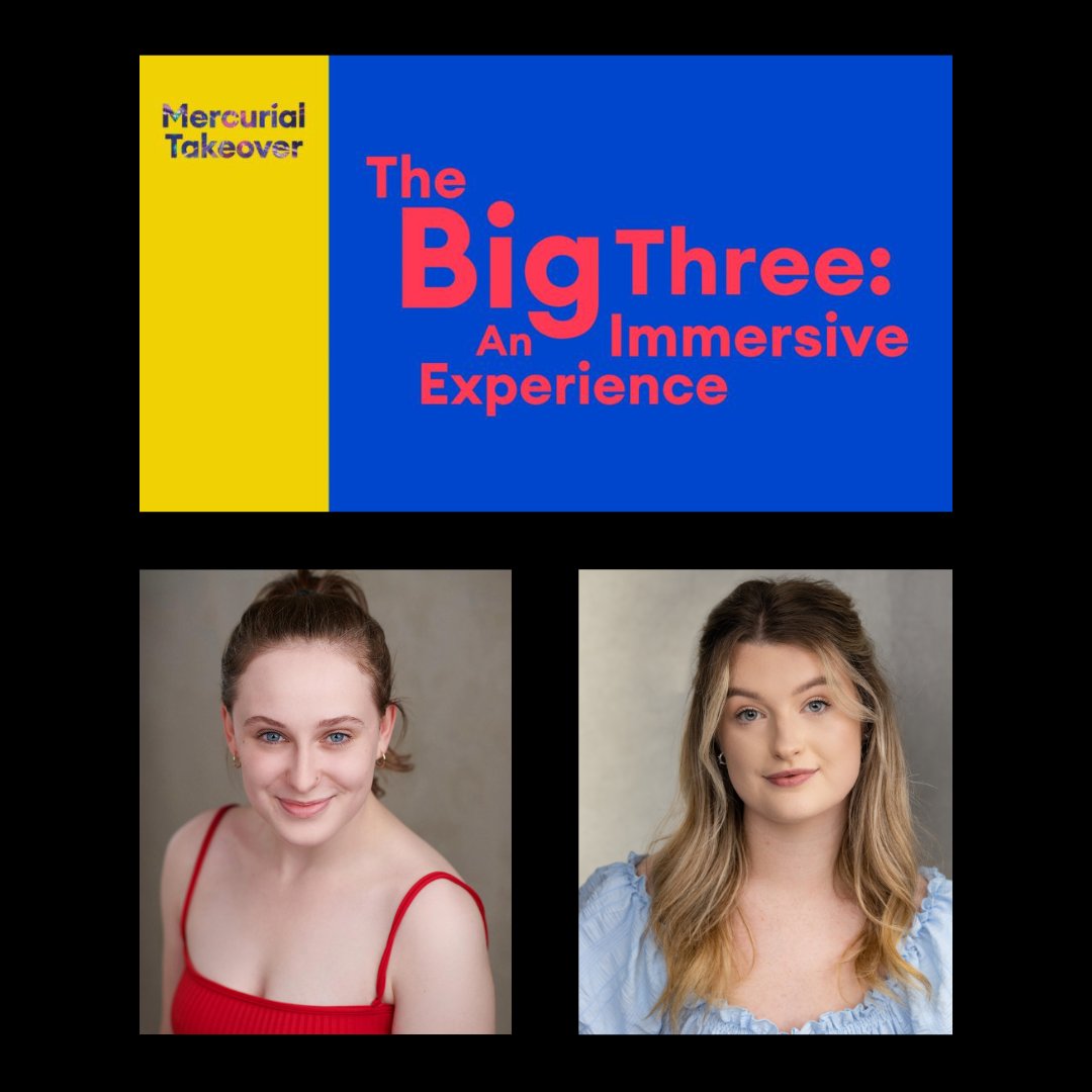 Huge congratulations to current 3rd year MTP students Emily Alice Ambrose & Charlotte Barthorpe who will be working on The Big Three: An Immersive Experience over the next few days at the Mercury Theatre in Colchester. Well done to you both, we are very proud of you!