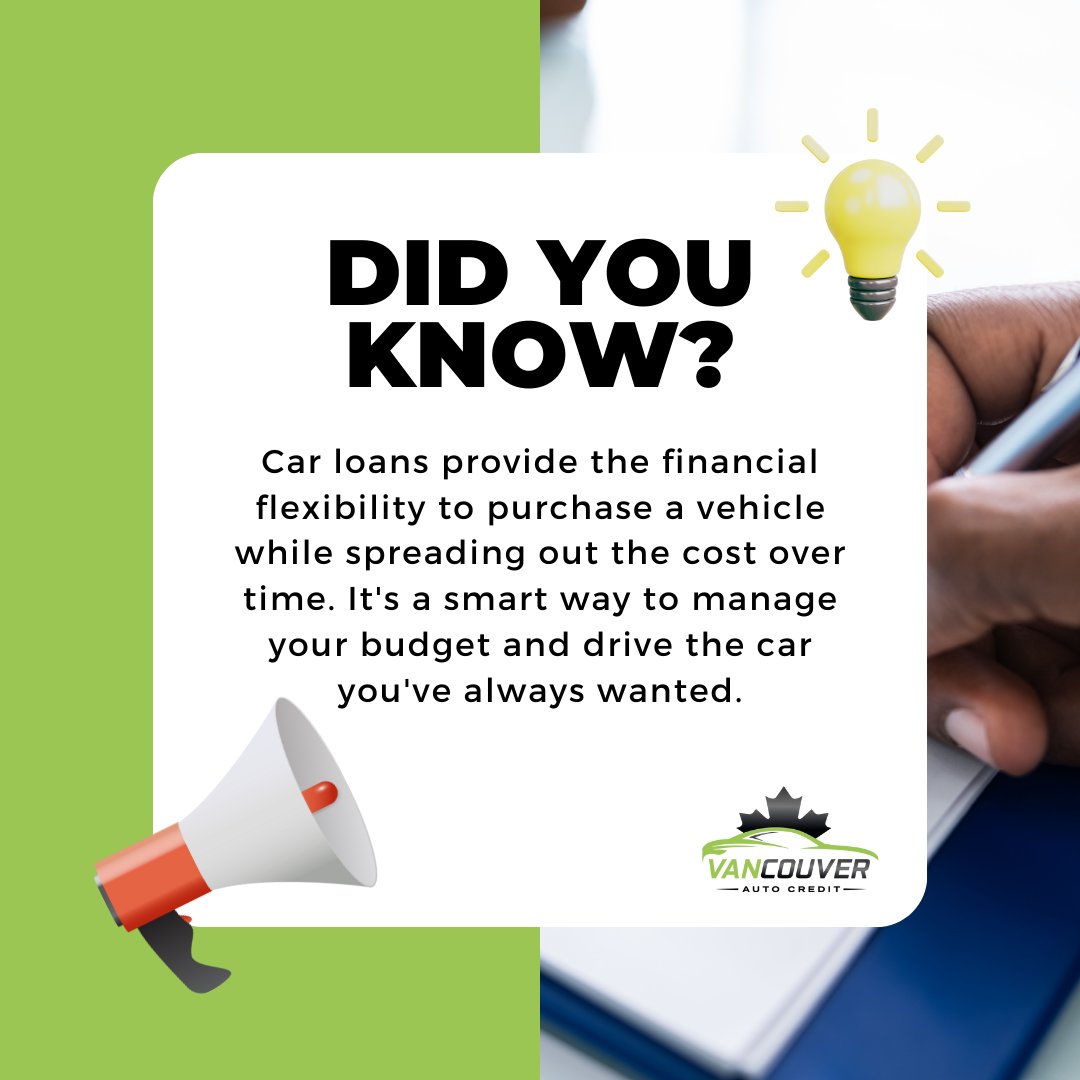 van_auto_credit's tweet photo. 💡 Did you know about car loans? 💸🚗

Unlock the keys to your dream car with a car loan! 🌟
📚 Here's what you need to know

💰 With competitive interest rates and flexible repayment options, car loans offer convenience and affordability.

#dreamcarfinance #unlockyourdrive https://t.co/wceU9GHMNb