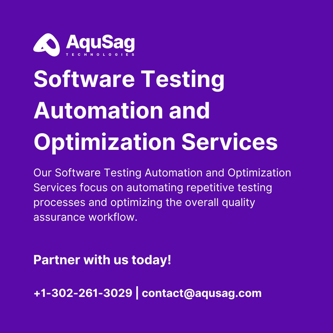 aqusag's tweet image. Software Testing Automation and Optimization Services
AquSag Technologies offers specialized Software Testing Automation and Optimization Services designed to enhance your software quality and speed up the testing process.
🌐aqusag.com/test-automatio…
#SoftwareTestingAutomation