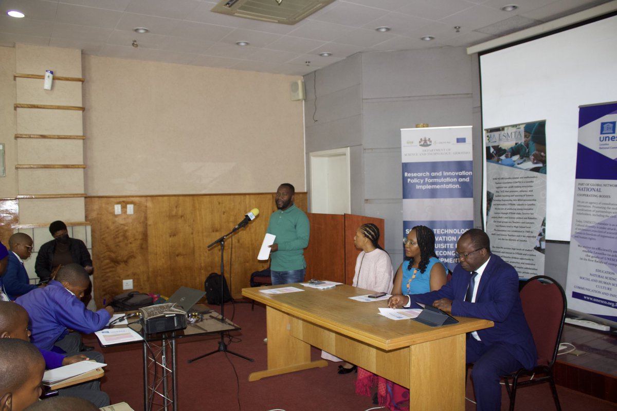 NthabelengHlap's tweet photo. The launch of @UNESCO STEM schools Network. This is a UNESCO STEM and Robotics Bootcamp, in partnership with #Lesotho National Commission to @UNESCO . I was excited to share my journey as a #WomenInSTEM and empower young girls and boys to pursue #STEMeducation @4womeninscience https://t.co/uZNRi1ofIq
