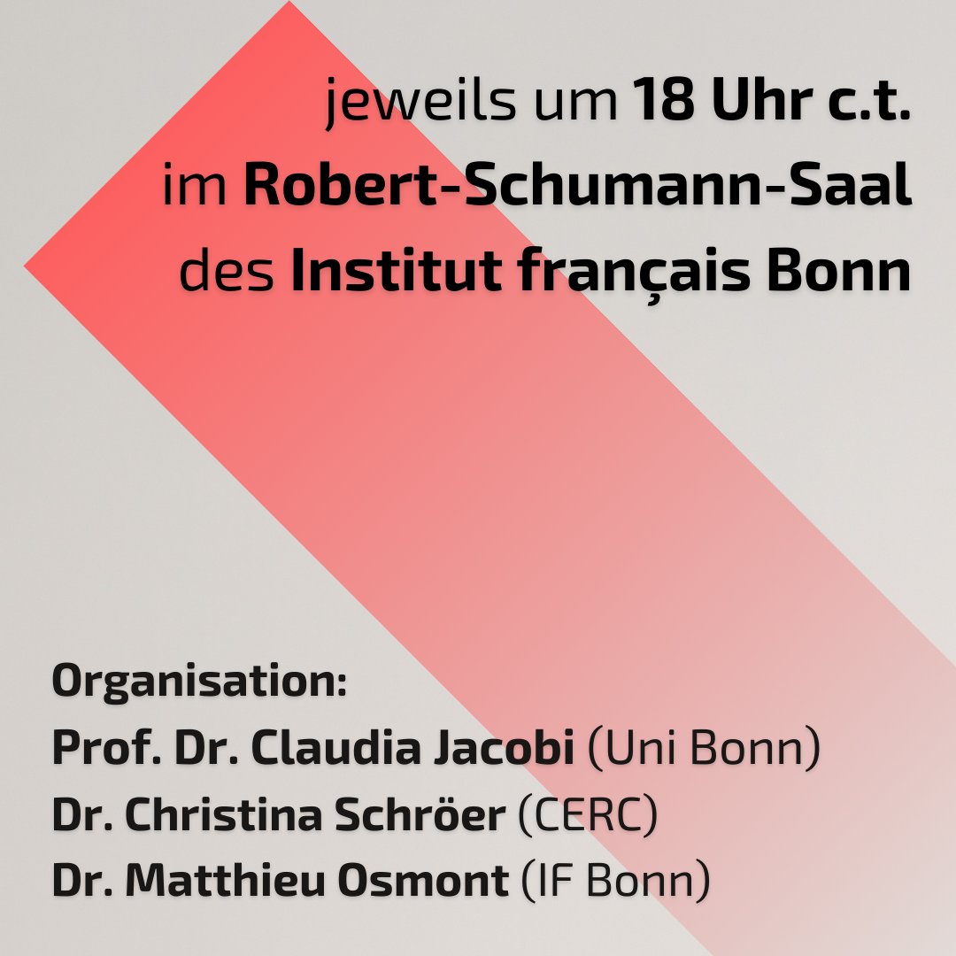 IF_Bonn's tweet photo. 🇩🇪 Am Montag beginnt unsere Ringvorlesung zum Thema Körper und Performanz! In Kooperation mit dem CERC und der Romanistik der @UniBonn.
🇫🇷 Notre cycle de conférences sur le thème Corps et performance commence lundi prochain ! En coop. avec le CERC et la Romanistik de l'@Unibonn. https://t.co/Sp6c21iIpQ