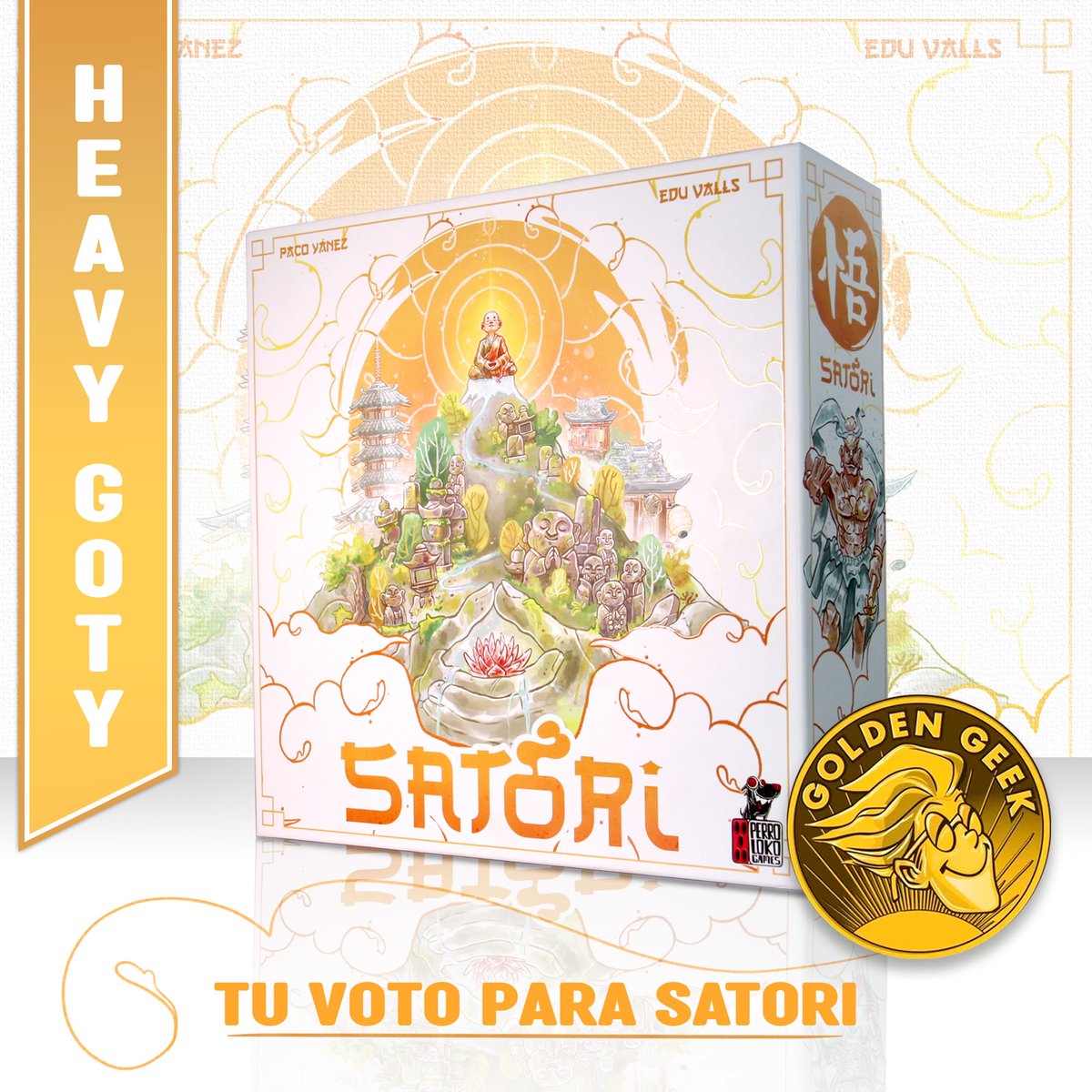 Abiertas las nominaciones para las #GoldenGeekAwards en @BoardGameGeek 🤯🤯 Reserven su votillo para #Satori en Heavy GOTY si les gustó ♥️ No es necesario votar en todas las categorías y la votación se guarda automáticamente. Dejamos link!👇👇 boardgamegeek.com/geekawards/boa… Gracias!🥰