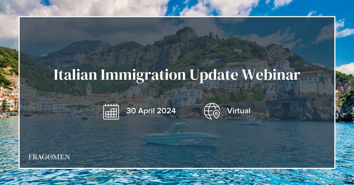 Join us on 30 April at 12:00 pm BST for a webinar on recent #ItalianImmigration reforms (including the #EUBlueCard update), challenges and solutions for #HR managers: bit.ly/43W9IZL