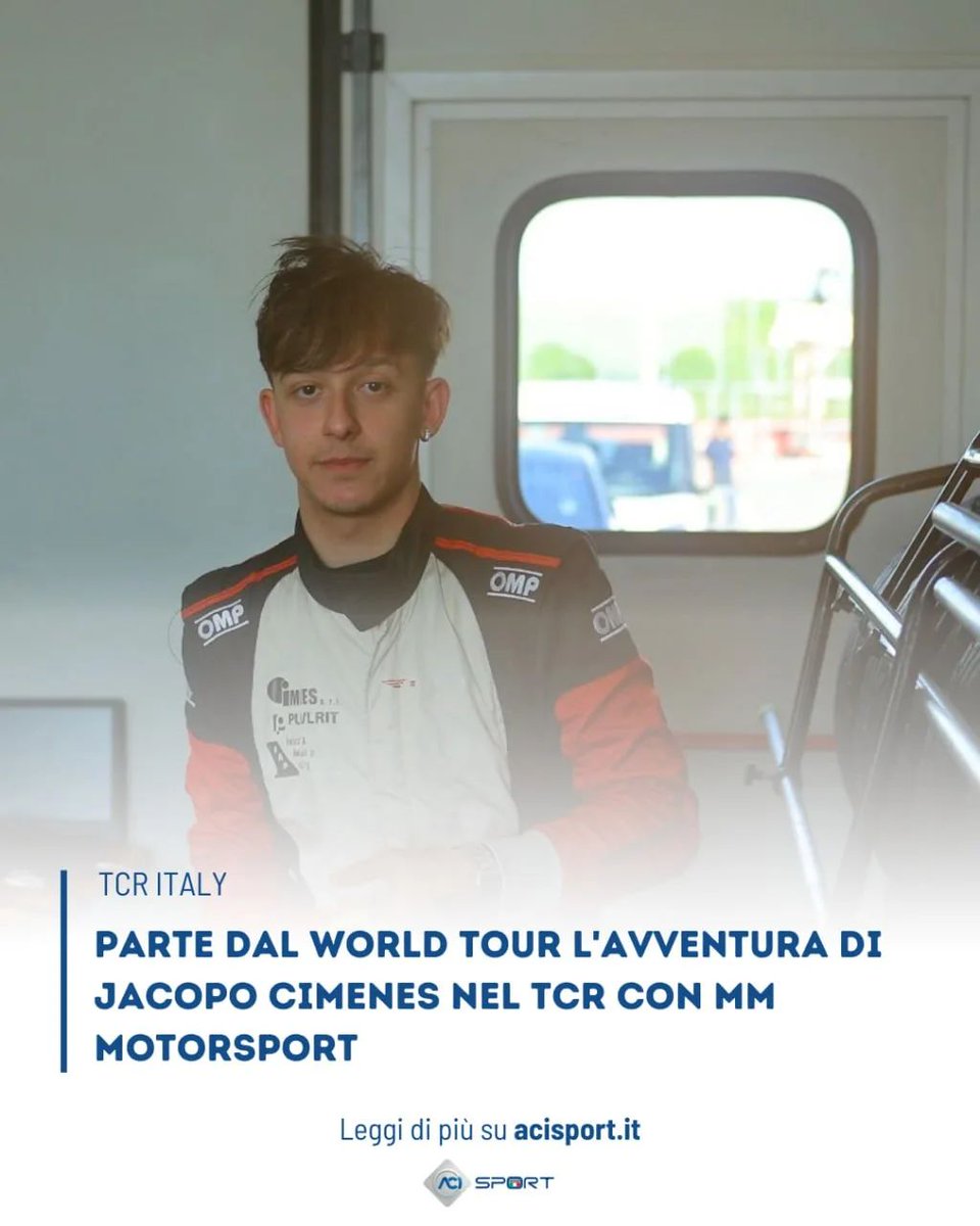 TCR Italy e TCR DSG (@tcritaly) on Twitter photo Jacopo Cimenes si appresta a fare il suo esordio nel primo appuntamento della serie mondiale TCR.
L'evento all'Autodromo di Vallelunga il 20 e 21 aprile vedrà debuttare il 18enne brindisino con MM Motorsport.
➡️acisport.it/.../parte%2Dda…
#ACISport #TCRWorldtour <a href="/Hankook_Sport/">Hankook Tire Motorsports Official</a> Jacopo Cimenes si appresta a fare il suo esordio nel primo appuntamento della serie mondiale TCR.
L'evento all'Autodromo di Vallelunga il 20 e 21 aprile vedrà debuttare il 18enne brindisino con MM Motorsport.
➡️acisport.it/.../parte%2Dda…
#ACISport #TCRWorldtour <a href="/Hankook_Sport/">Hankook Tire Motorsports Official</a>