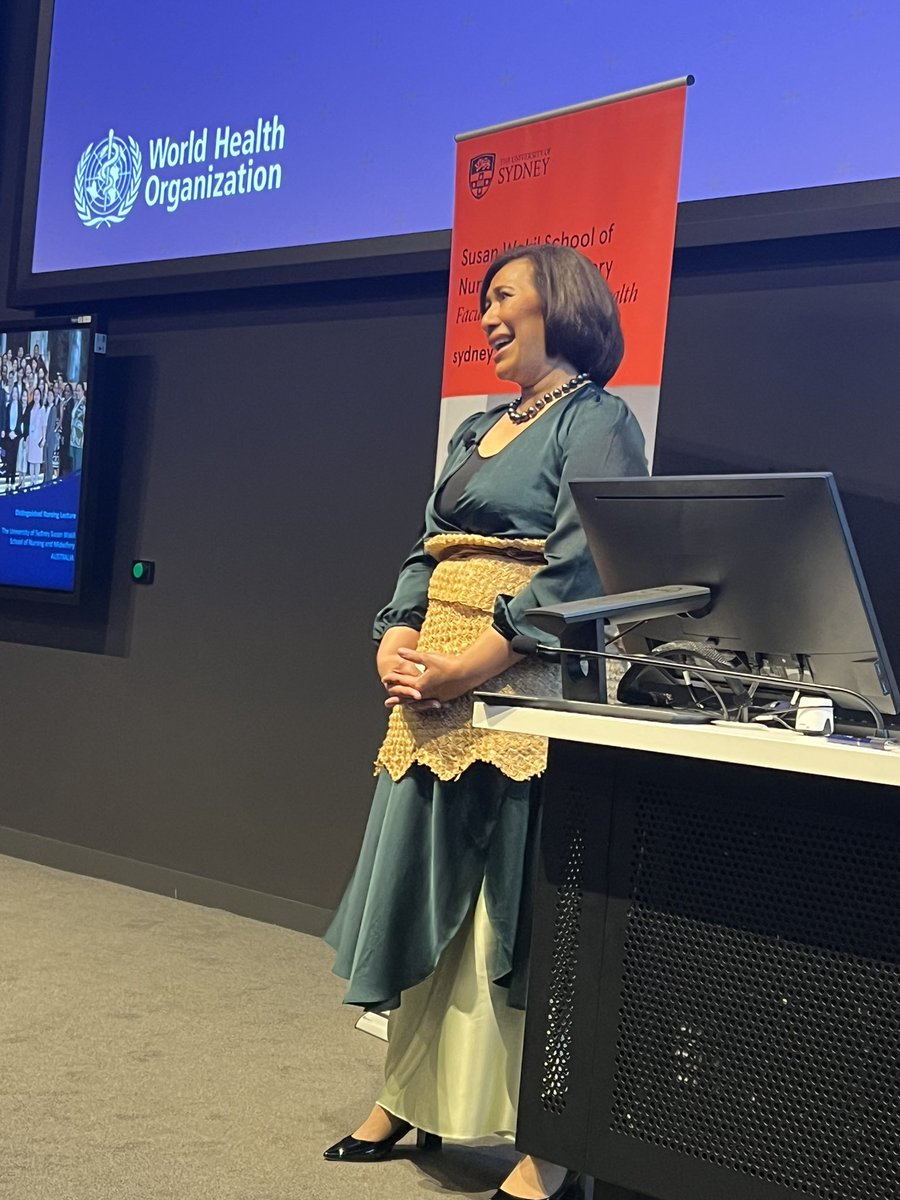 @WHO Chief Nurse Prof Dr Amelia Tuipulotu delivers the #sydneynursingschool 2024 Distinguished Lecture @Sydney_Uni @syd_health @PCP_ICoP @CDNMANZ @acn_tweet @SydneyPolicyLab @WestSydHealth @SVHSydney @SydneyLHD @JobsNSLHD @debraejackson @AndreaMcClough1