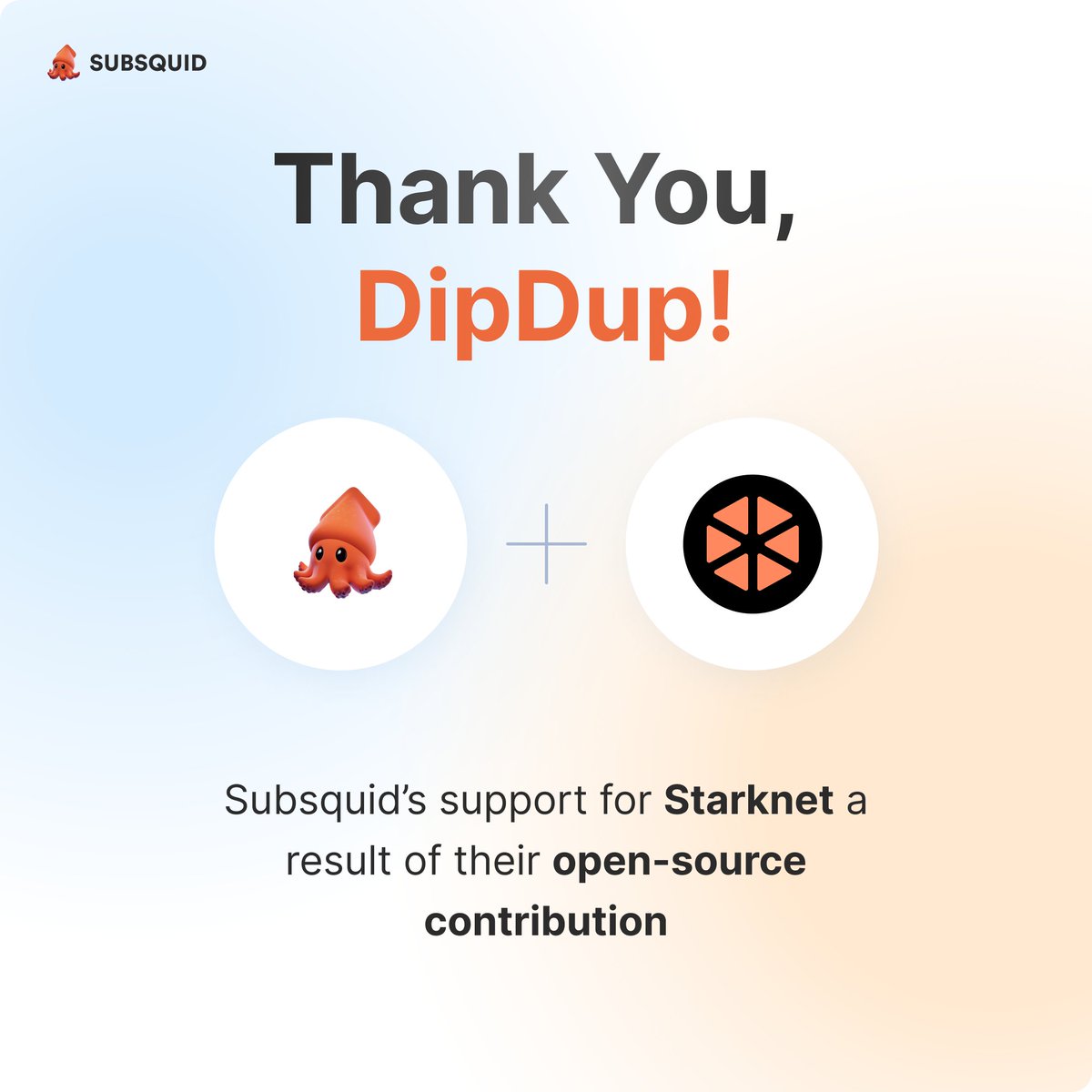 Recently, we announced support for <a href="/Starknet/">Starknet 🐺🐱</a>.

This was the result of our deep partnership with <a href="/dipdup_io/">DipDup</a>, one of the strongest dev teams in Web3.

Access Subsquid Network's decentralized data lake using their Python-based SDK: dipdup.io/docs/quickstar…