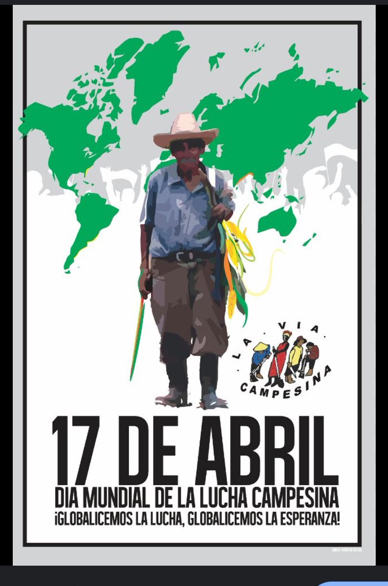 Hoy, 17 de abril, asesinaron a 19 campesinxs que defendían su derecho a la tierra. Este hecho sucedió en 1996, por lo que en homenaje a la lucha campesina, las reivindicaciones sociales y el papel del agro en el sostenimiento de la economía global hoy es: