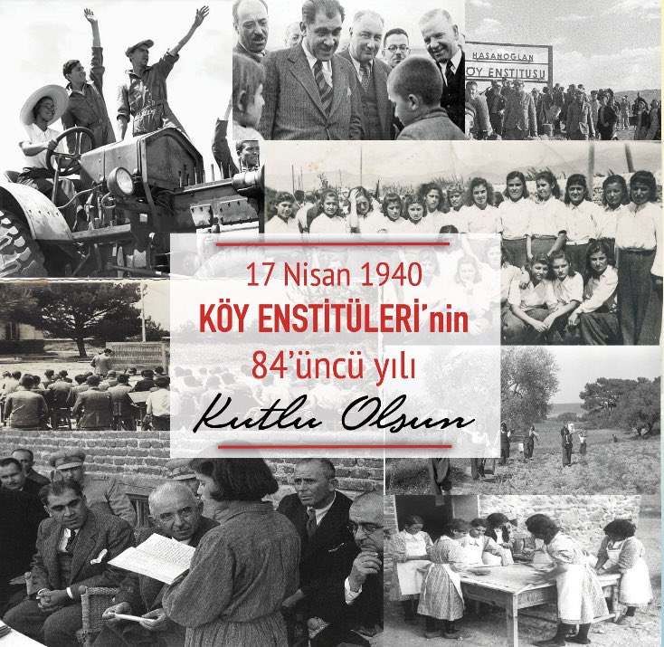 Gazi Mustafa Kemal Atatürk'ün
“Cumhuriyet bilhassa kimsesizlerin kimsesidir” 
sözü üzerine inşa edilen Köy Enstitüleri'nin kuruluşunun 84. yılını buruk şekilde kutluyoruz.
Köy Enstitülerine emeği geçen bütün yurtseverleri rahmet ve minnetle anıyorum. #KöyEnstitüleri84Yaşında