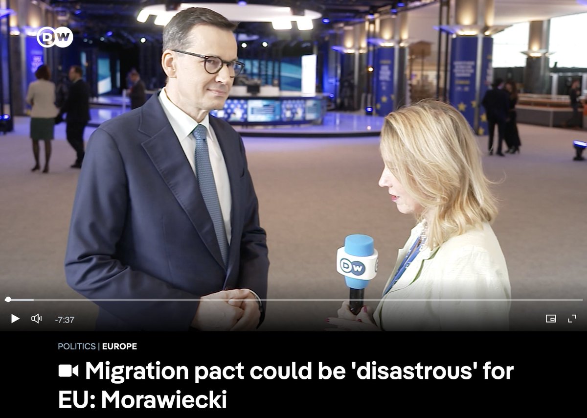 The EU's new migration pact is not legally enforceable and would be a disaster for the bloc. The Polish government should take the matter to court to prove that Warsaw cannot be forced to accept relocated asylum-seekers. 🎙More in my interview for @dwnews here➡️