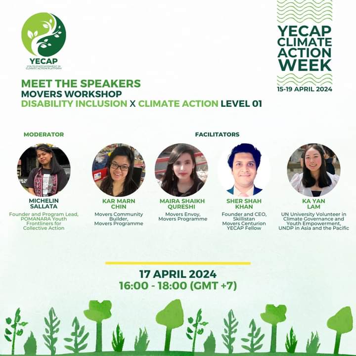 Are you ready for Day 3 of YECAP Climate Action Week.

#YCAW2024 
🔗 Register now and join online from anywhere: tinyurl.com/ycaw24
📲 Join Facebook event: fb.me/e/47n0rqdVi
👍 Get connected: linktr.ee/yecap.ap
🌐 Learn more: yecap-ap.org/ycaw

@UNDPasiapac