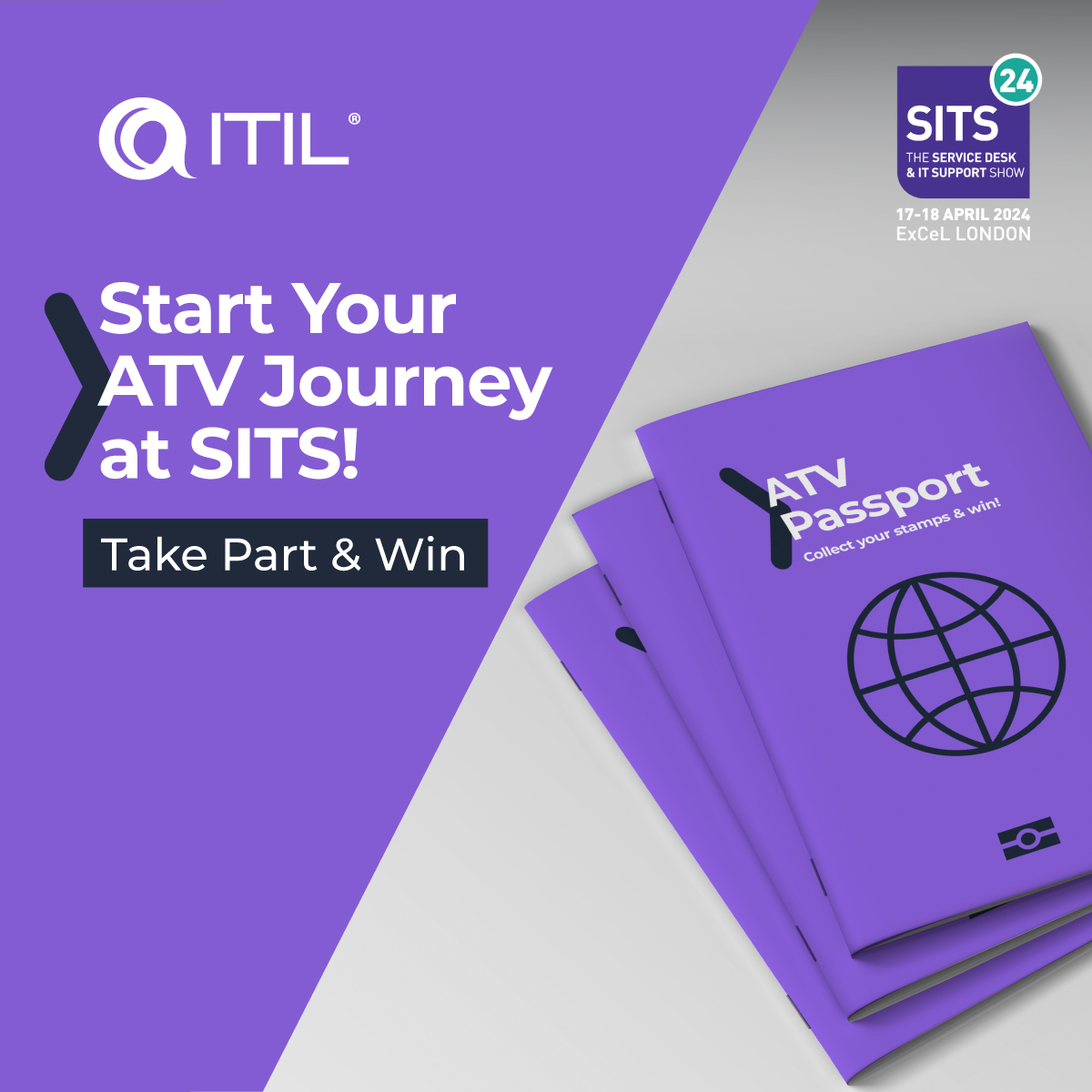 Stop by booth #113 to get your ATV passport, collect stamps from our partners’ booths & enter the draw to win 1 Apple Watch!
 
Come say hi!
 
#SITS24  #ITSM  #ServiceDesk