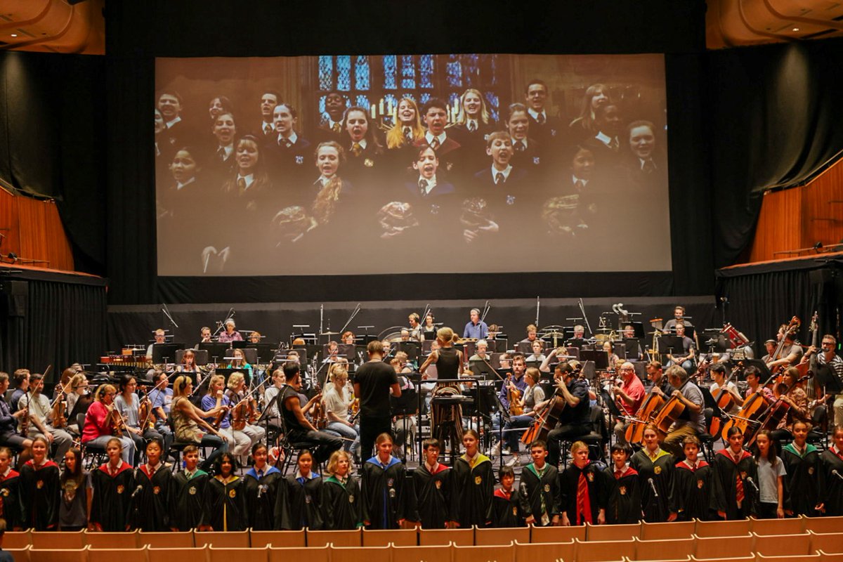 🦉 Here is a sneak peek of rehearsal with Vanessa Scammell conducting the Sydney Symphony to perform live, to picture, every note from Harry Potter and the Prisoner of Azkaban™. Opening night is tonight at @SydOperaHouse. #HarryPotterinConcert @CineConcertsLLC