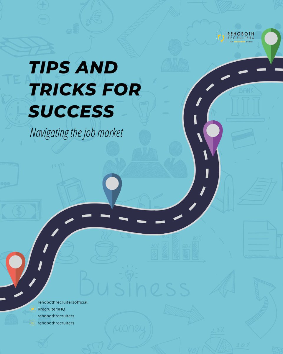 RrecruitersHQ's tweet image. At Rehoboth Recruiters, we&apos;ve got you covered with expert insights and strategies to help you stand out from the crowd! 💼✨

Ready to take your career to new heights? Reach out to Rehoboth Recruiters today and let&apos;s make your professional dreams a reality! ✨ 

#JobMarketTips