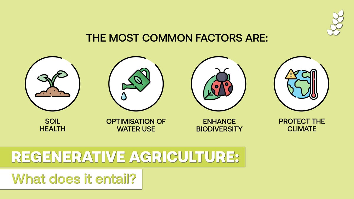 COCERAL_EU's tweet image. What is #RegenerativeAgriculture? These are some of the most common factors ⬇

Regenerative ag is an optional, unregulated, series of farming practices. Many of the techniques are ancient, and can offer advantages to consumers, the land, and farmers themselves.

#WeeklyCOCERAL