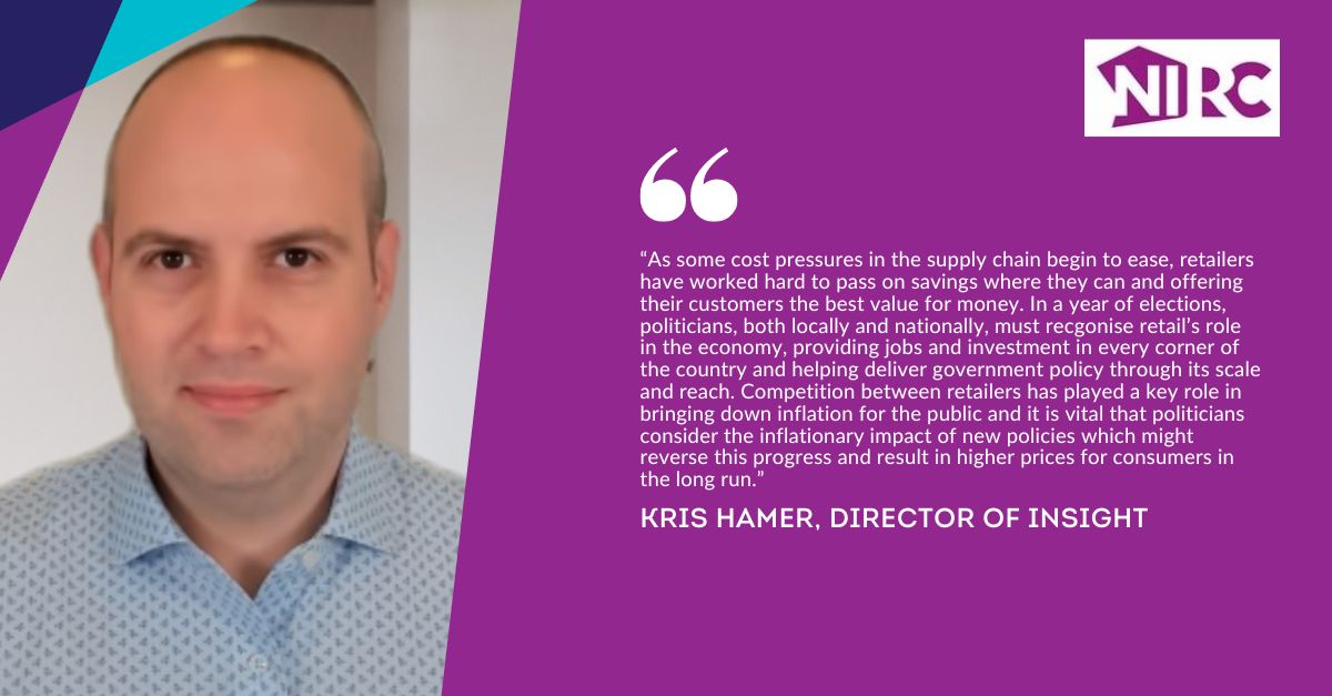 Director of Insight, Kris Hamer, has reacted to today's @ONS CPI which shows #inflation falling to 3.2% and food inflation falling for the 12th consecutive month. 📉 However, new cost pressures for retailers may undermine progress and result in higher prices for consumers.