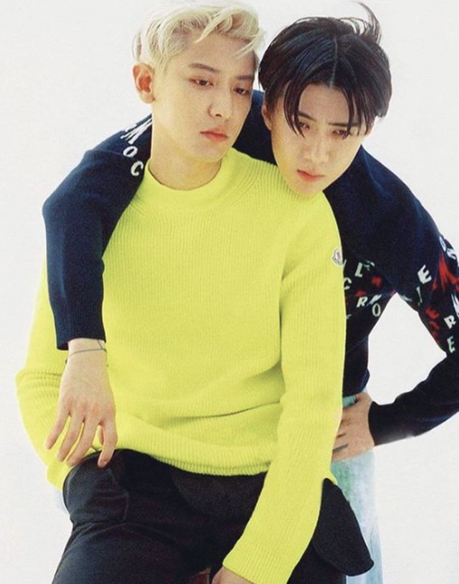 EXO's Chanyeol and Sehun for W Korea, 2019.