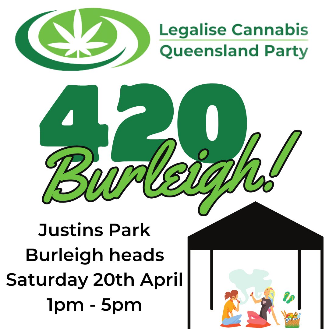 come and say hello this saturday 😀#420burleigh #GoldCoast #legalisecannabis #420celebration