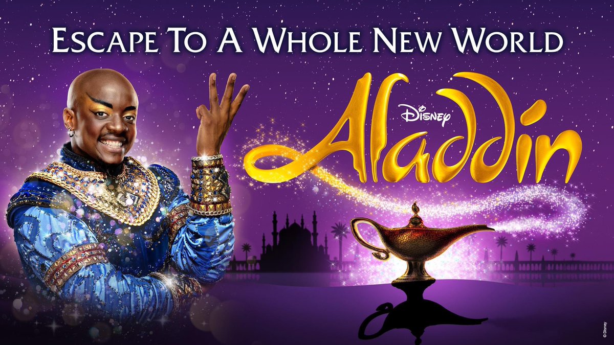 Morning! Very excited to have tickets to Aladdin - coming soon to our fab @MKTheatre. A long run from Weds 24 April - 19 May. Should be a HUGE production. A whooooole neeeew woooorld! Tickets are selling fast. C : ) xx 🧞‍♂️