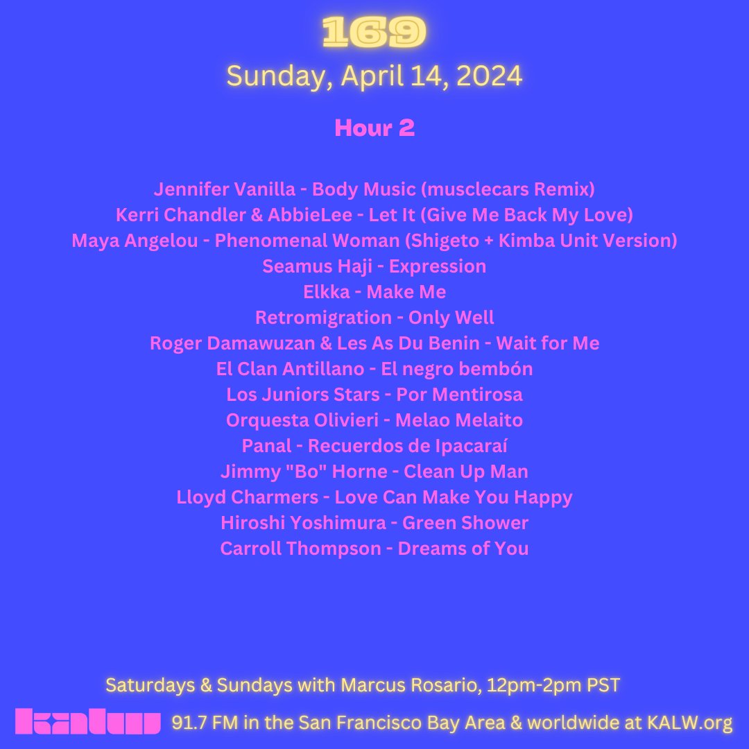 latest @KALW radio shows are up!

🎶 from
@Sinkane 
@ashwalkermusic 
@brunoberle 
@bbemusic 
@altingunband 
@lizzwrightmusic 
@joalin 
@deeediggity 
@OliveTonic 
@Zed_Bias 
@ElkkaMusic 
@Youngfathers 
@fsqofficial & more!

168 on.soundcloud.com/iWViZYHfrs1dWK…

169 on.soundcloud.com/vxPRLTGUXT29FB…