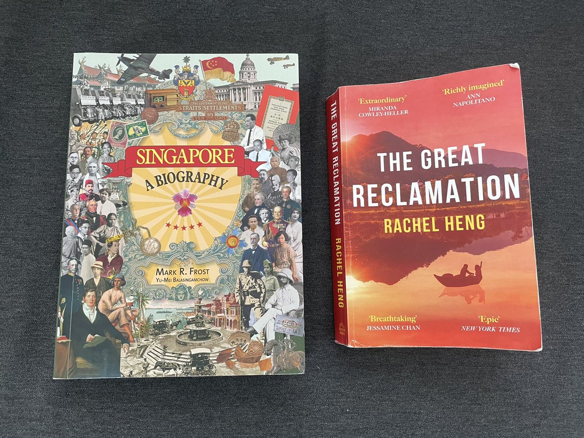 Starting prep for 🇸🇬 this week learning from brilliant colleagues in @FCDOGovUK’s SE Asia Dept. Also meeting our renowned research analysts. 

Working my way through these fantastic books👇🏾. Pls send me other recommendations! @FCDOResearch @karaowen @natmuseum_sg @UKinSingapore