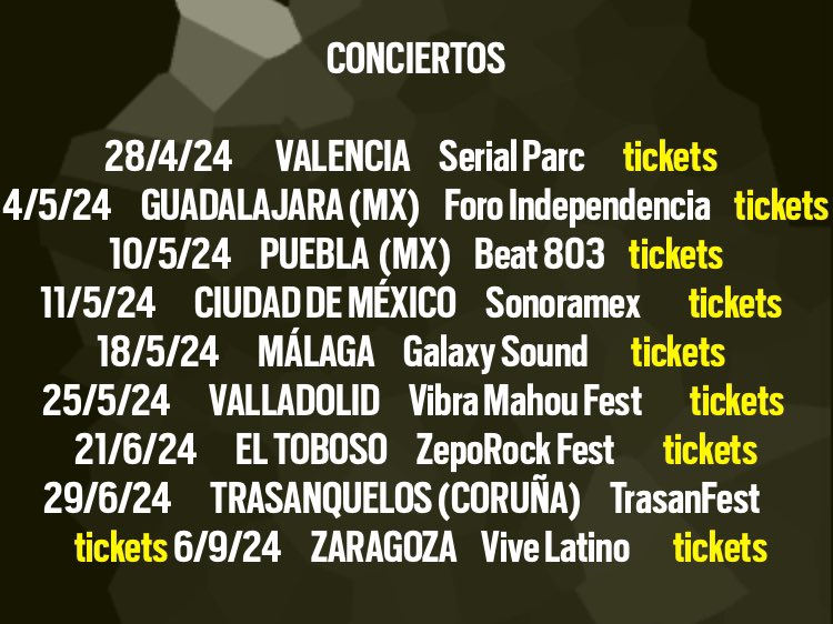 Buen día! Sabéis que estamos haciendo un disco y nos tomamos el tiempo necesario, pero vamos a hacer algunos conciertos con un set nuevo que hemos preparado con mucho amor. Empezamos la semana que viene en Valencia! ❤️❤️❤️ Todas las fechas y tickets en rufustf.com