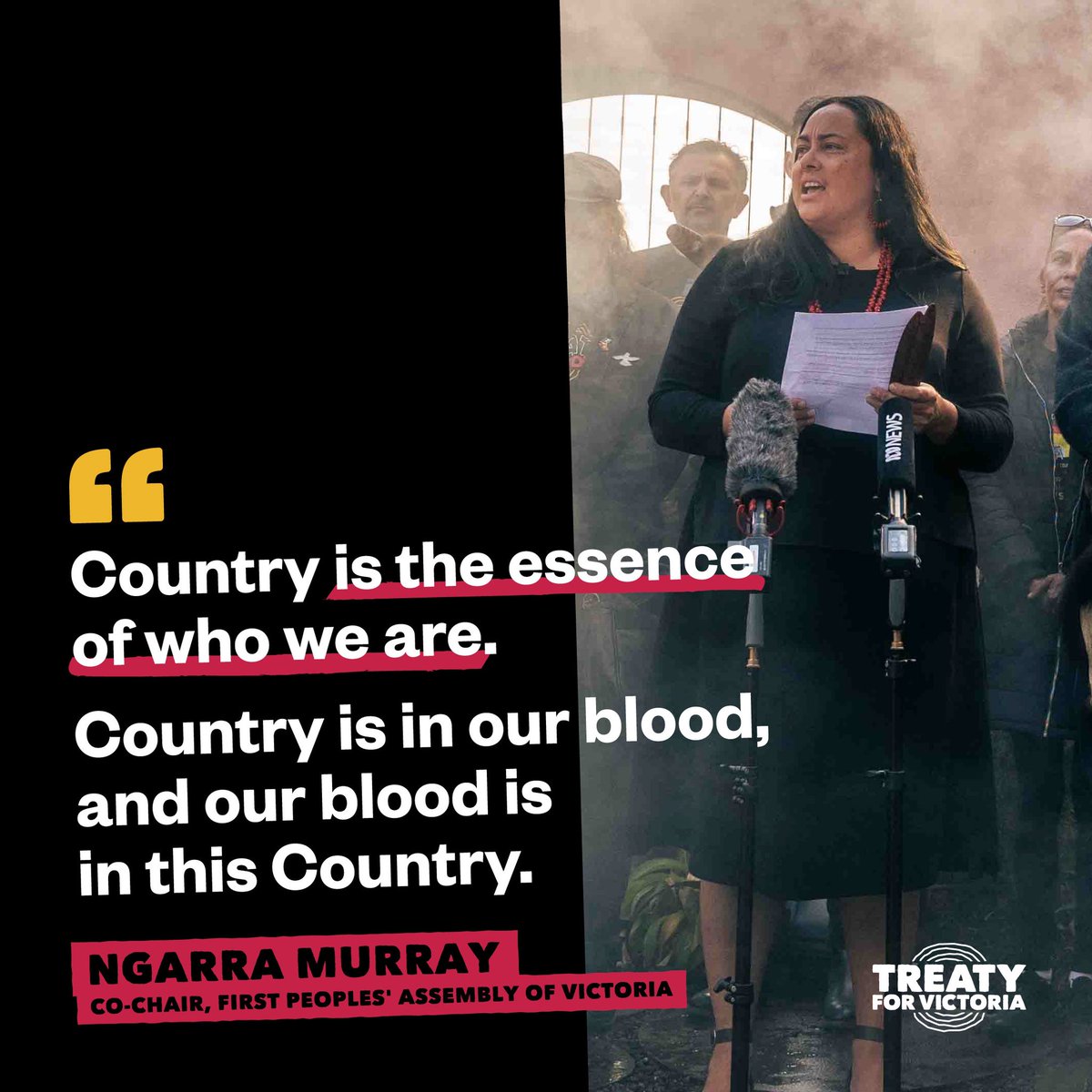 “Despite everything that has been inflicted on us, all the pain and suffering, we have survived, and our connection to Country remains strong. Our story in the land.” Read our Co-chair @ngarra_murray’s opening statement in full: firstpeoplesvic.org/news/country-i… #Treaty