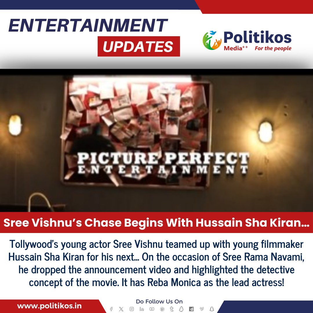 Sree Vishnu’s Chase Begins With Hussain Sha Kiran…
#politikos
#politikosentertainment
#SreeVishnu
#ChaseBegins
#HussainShaKiran
#EntertainmentNews
#FilmIndustry
#NewProject
#MovieUpdate
#CinemaUpdates
#FilmPromotion
#MovieBuzz