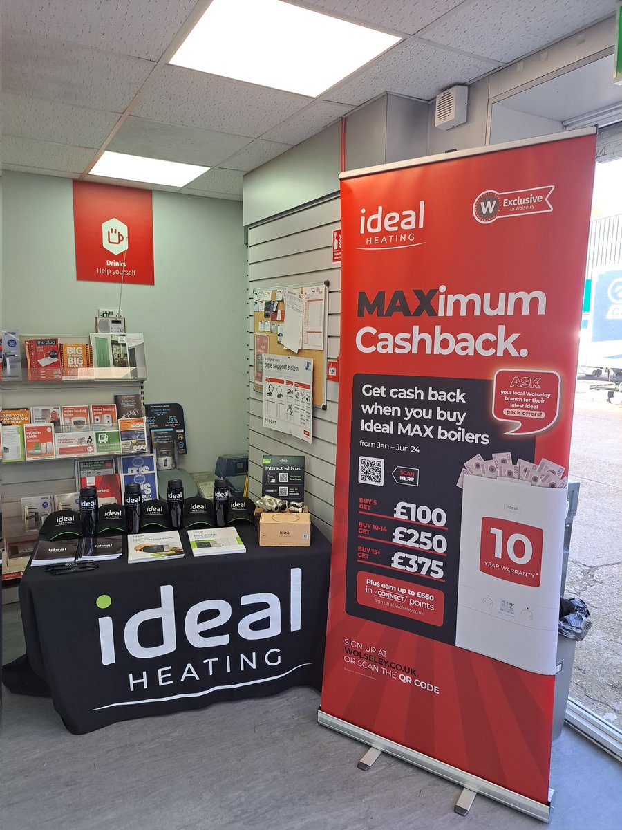 Today's event is at @plumb_centre St Albans AL1 5HT, come on down and say hello. We have #promos #greggs #freebies #knowledge . Come and get signed up to the wolseley promo and earn some #freecash. I'm here until midday talking all things @ideal_boilers . #logicair #logicmax