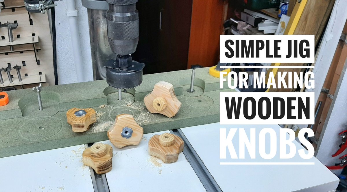 CasualDIY's tweet photo. In my latest YouTube video I making this single but effective jig for cutting wooden star knobs. They are always handy in a workshop and being able to make them on a fly is always good 👍 

Link https://t.co/9Sb6a6GGHr

#woodworkingjigs #woodworking #woodworkingbeginner https://t.co/7CZKVQR6zo
