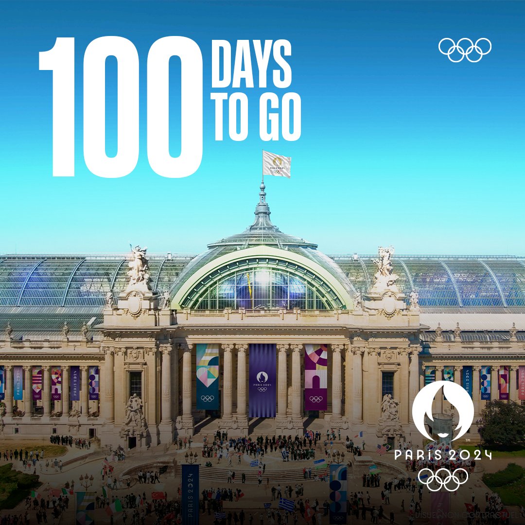 Closer and closer! Only 100 days to go until #Paris2024, and we're more excited every day! @Paris2024 | #Paris2024