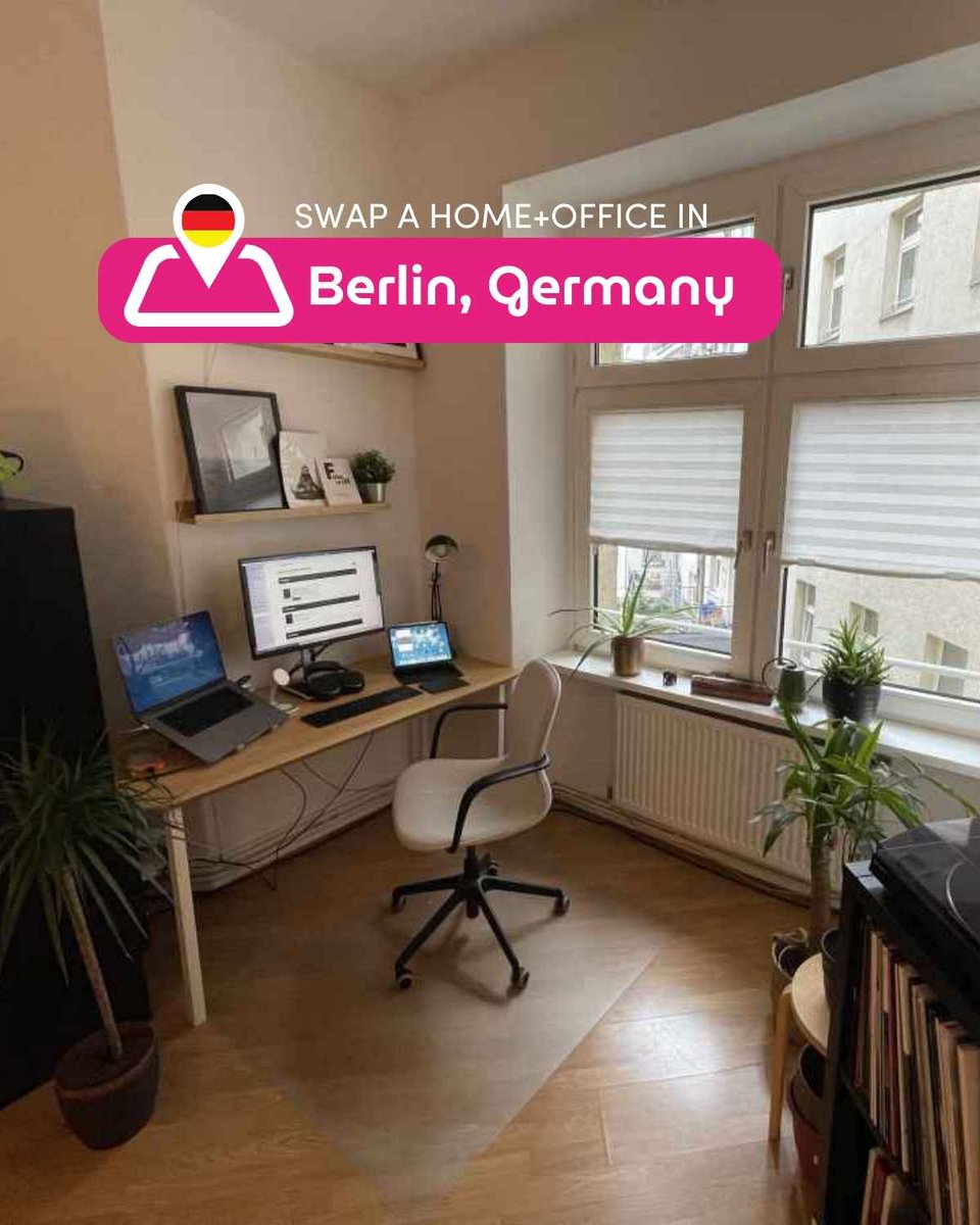 Fancy a home  + workspace swap for a month in the centre of Berlin ? 
Join #Swapoffi verified home swap community for #remoteworkers and #digitalnomads. We are currently free to join and use!
Why pay for accommodation when you can swap?
#travelhack #Berlin #wfh #wfa