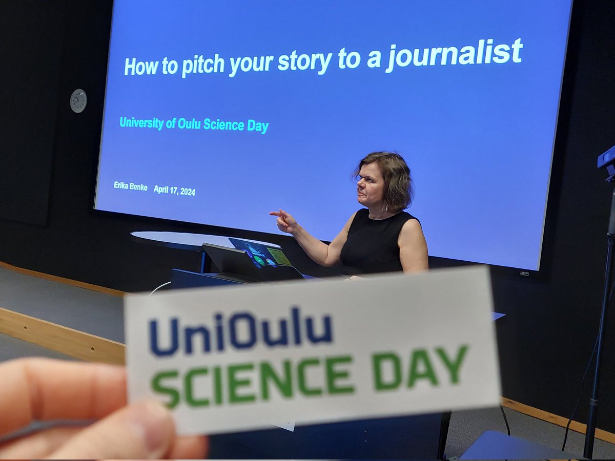 Always wonderful <a href="/erika_benke/">Erika Benke</a>, BBC talks to our researchers at the #UniOuluScienceDay about international media work.
#scicomm #sciencecommunication #tiedeviestintä