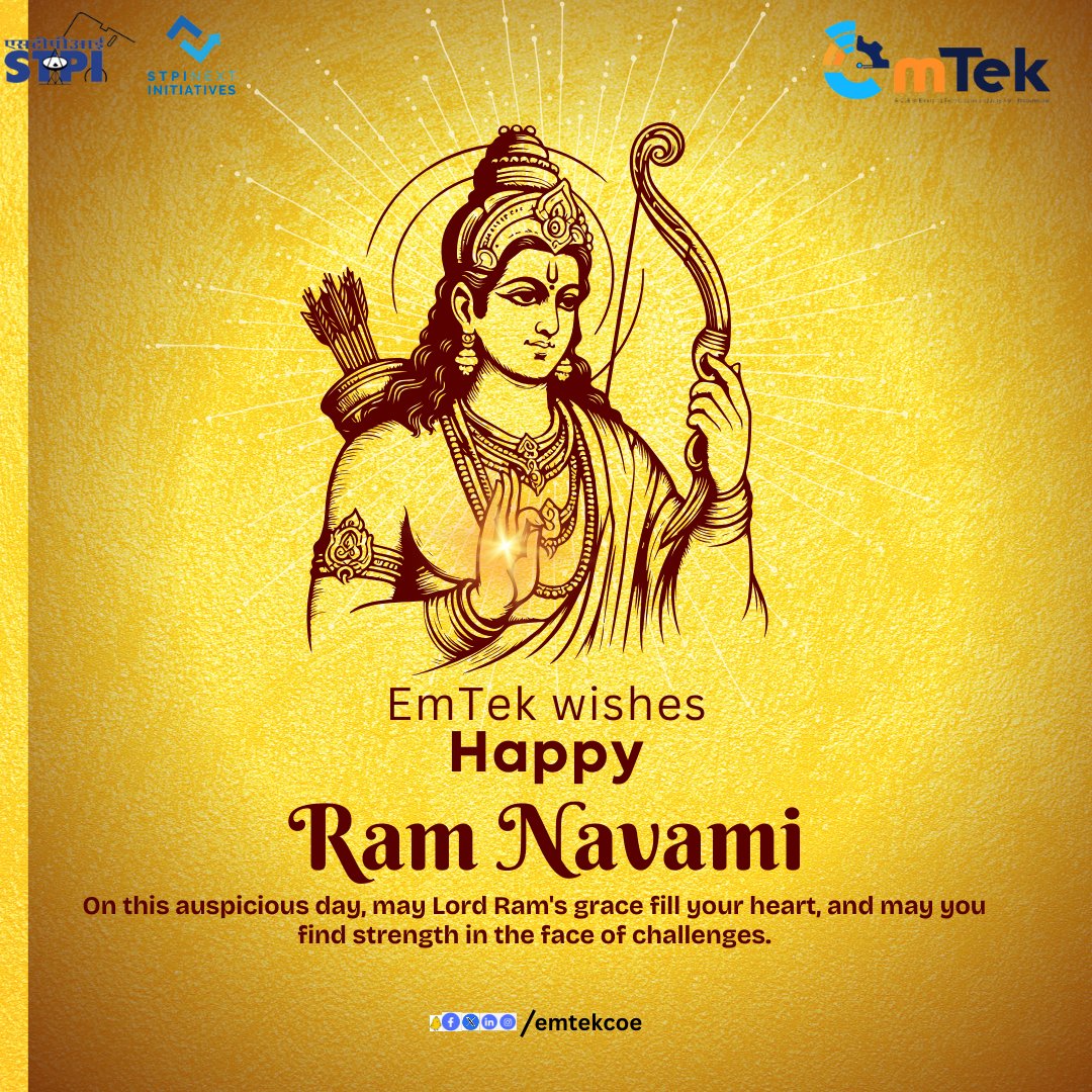 EmTek Coe wishes a happy Ram Navami to all entrepreneurs and startups. @arvindtw