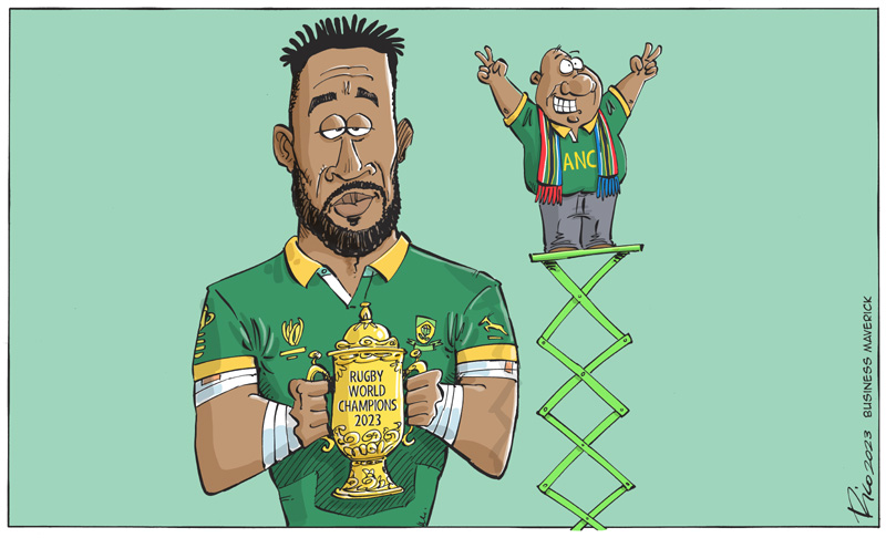 Watching Chasing The Sun 2 reminded me of my definite favourite cartoon I drew in 2023. #ChasingTheSun2 #Springboks #rugbyworldcup2023 #siyakolisi