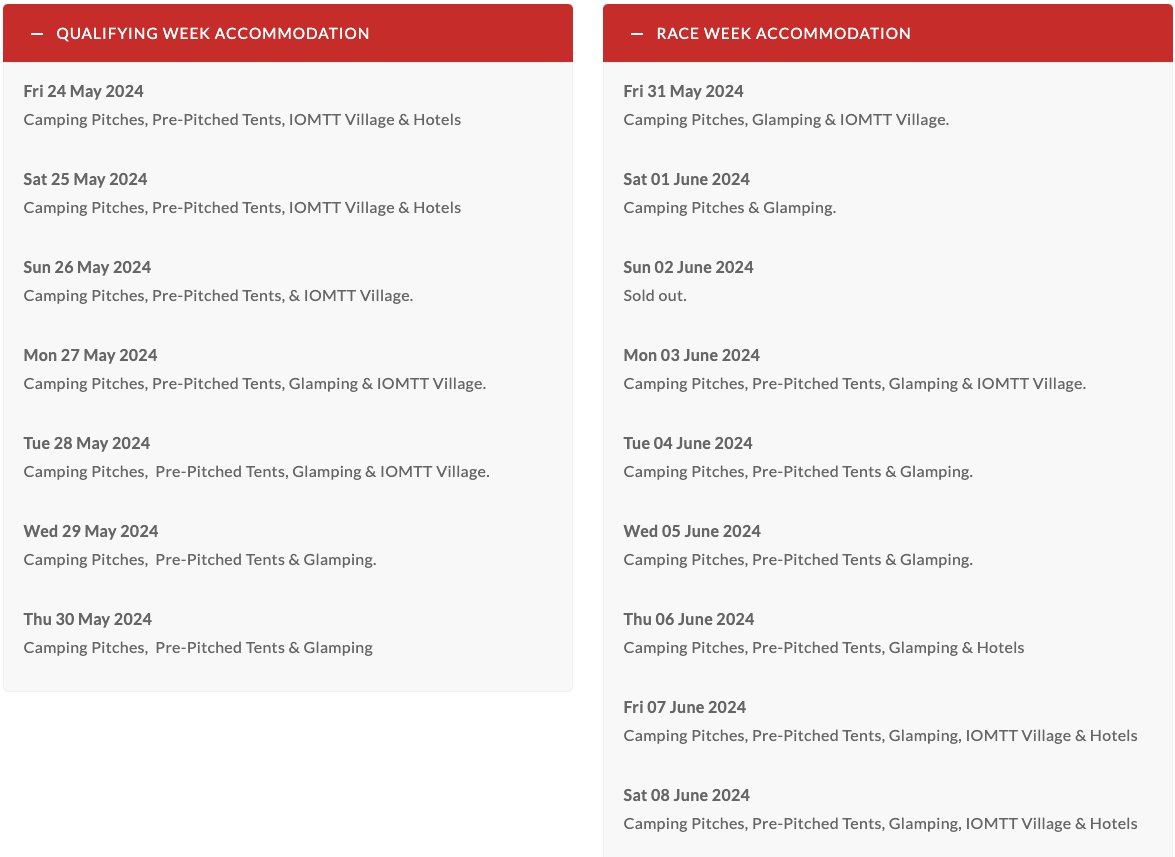 TT Accommodation is widely available. There are plenty of options to rest your head. 🛌 👇

#iomtt #TT2024