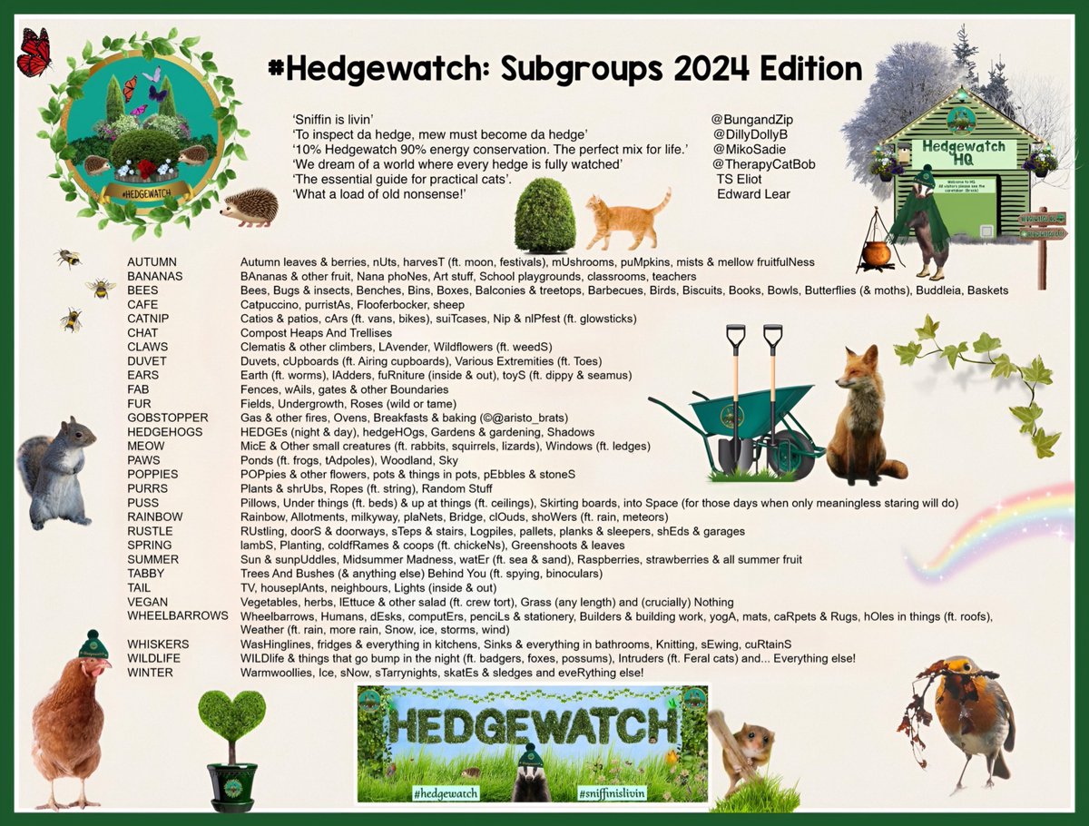 Hello #Hedgewatch! Brock’s celebrating National Banana Day & he’s overdone things a bit. 🍌 It seems a perfect day to remind you of our fun subgroups, there’s even a Bananas one & we know lots of you love your nana phones! Have a fab day, look forward to hearing from you!