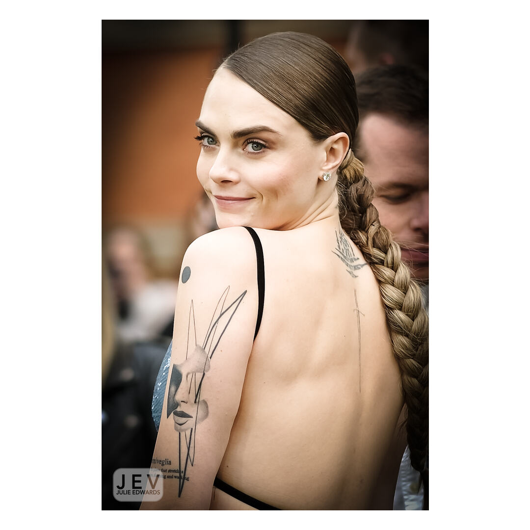 I have been very poor with posting these past few weeks (so so busy!) Cara Delevingne photographed arriving at the Olivier Awards 2024 with Mastercard at The Royal Albert Hall on 14 April 2024 . #CaraDelevingne shot by Julie Edwards for @avalondotred on @fujifilm_uk #tattoolove