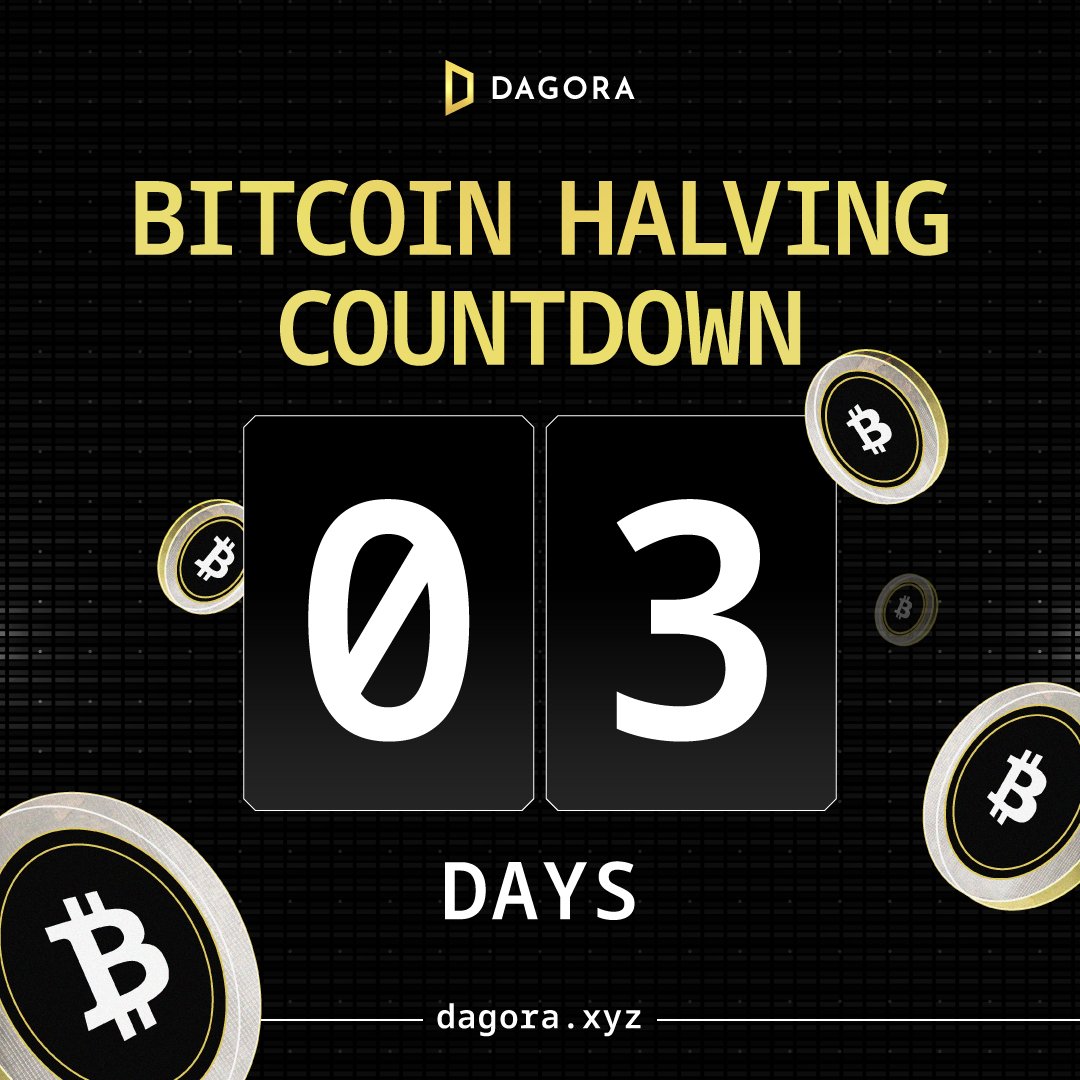 3 Days left until the Bitcoin Halving 2024! Comment your predictions 👇