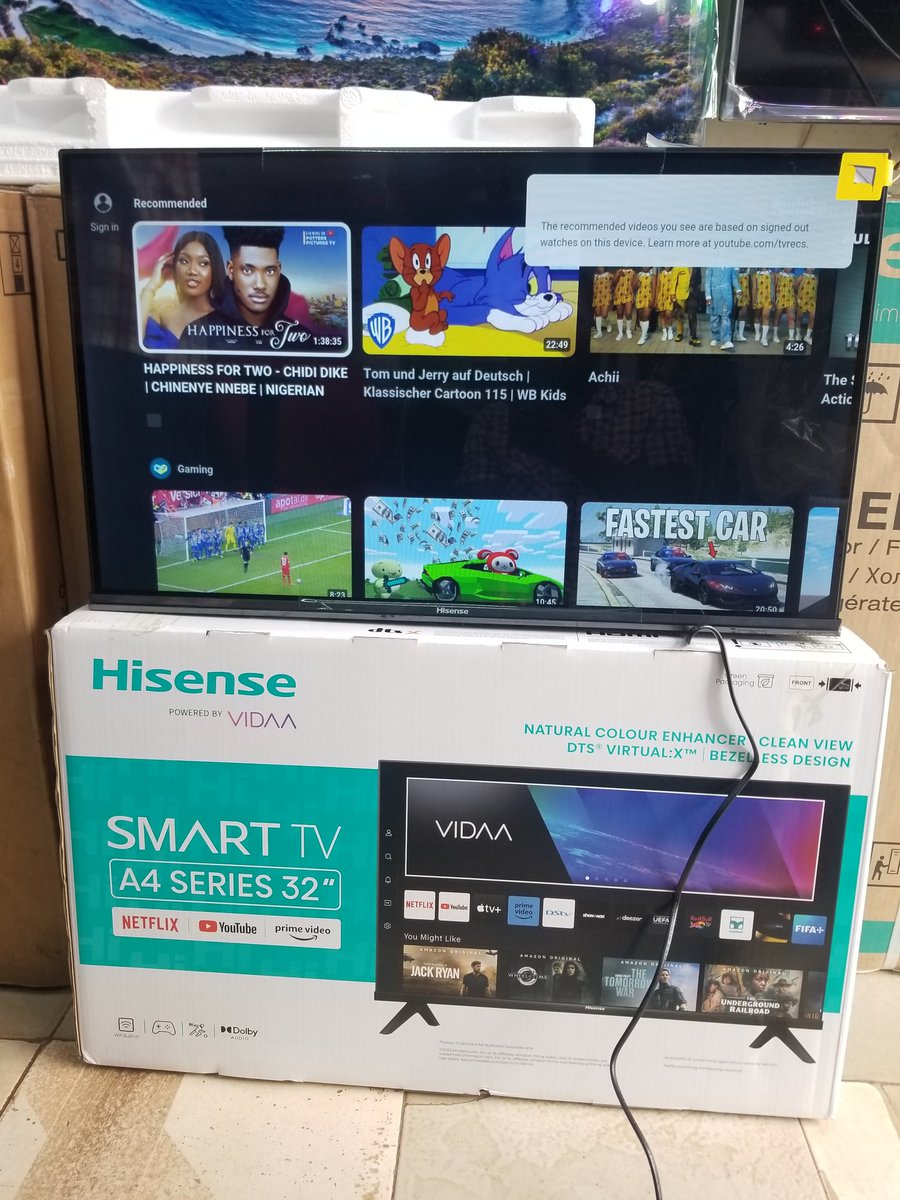 Hisense 32 inches TV smart at a reduced price of only 550,000/=
Call 0706609008