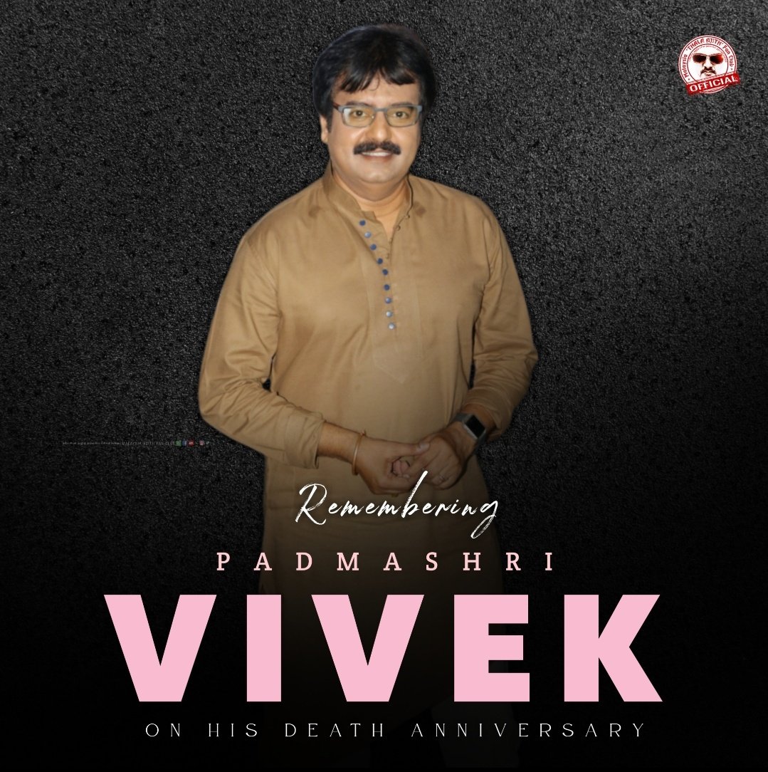 The finest comedian of all time 
The great humanitarian ever 
We miss you Vivek sir 

Legend never dies 
You always live in our hearts ❤️ 

#RememberingVivek #Vivek